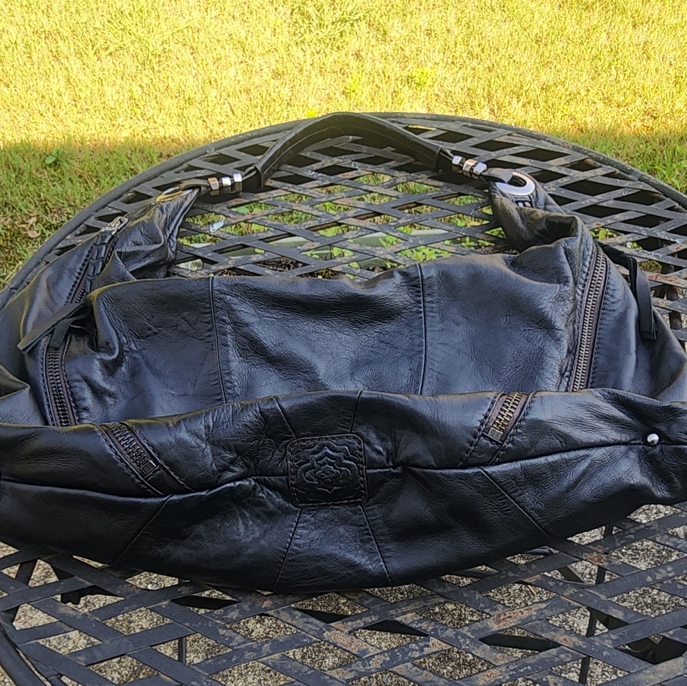 OrYany Leather Y2K Hobo Shoulder Slouchy Satchel Zip Pocket Bag Purse in Black - Picture 9 of 17